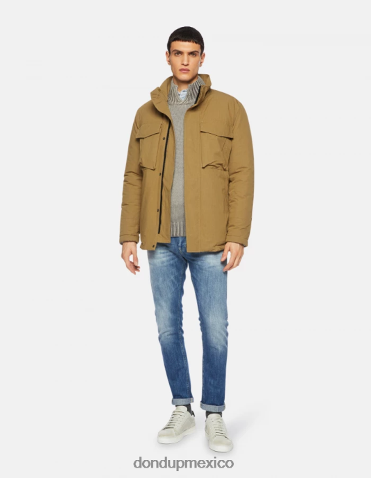 gris pardo DONDUP hombres chaqueta militar regular fit de tejido técnico vestir D0VXD907