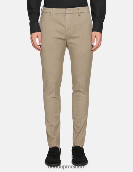 gris pardo DONDUP hombres pantalones ral regular fit de algodón vestir D0VXD697