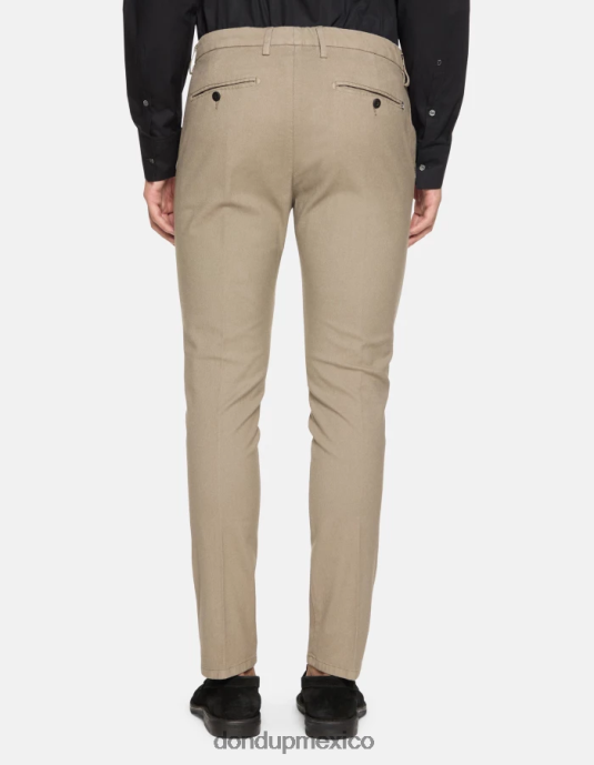gris pardo DONDUP hombres pantalones ral regular fit de algodón vestir D0VXD697