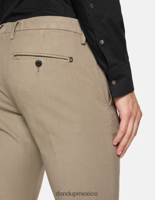 gris pardo DONDUP hombres pantalones ral regular fit de algodón vestir D0VXD697
