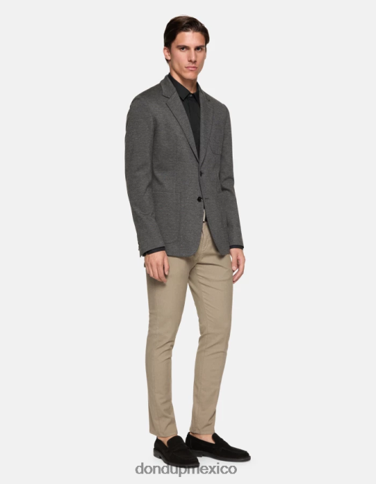 gris pardo DONDUP hombres pantalones ral regular fit de algodón vestir D0VXD697