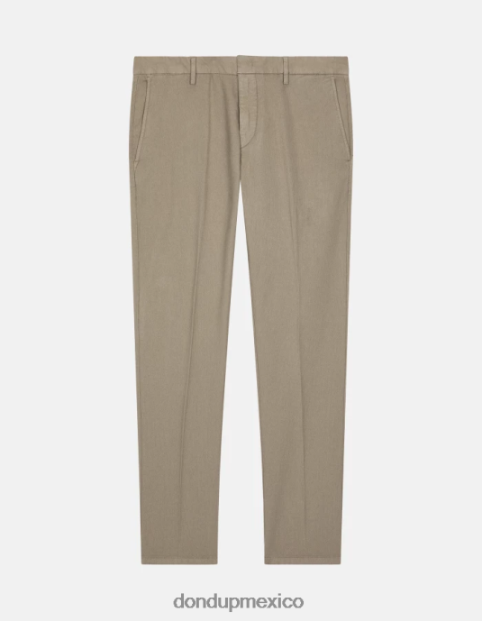 gris pardo DONDUP hombres pantalones ral regular fit de algodón vestir D0VXD697