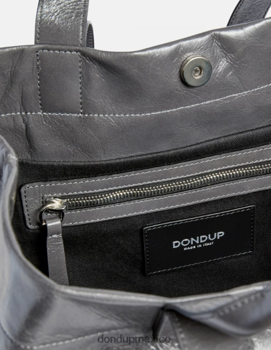 humo DONDUP mujer bolso shopper de cuero brillante accesorios D0VXD497