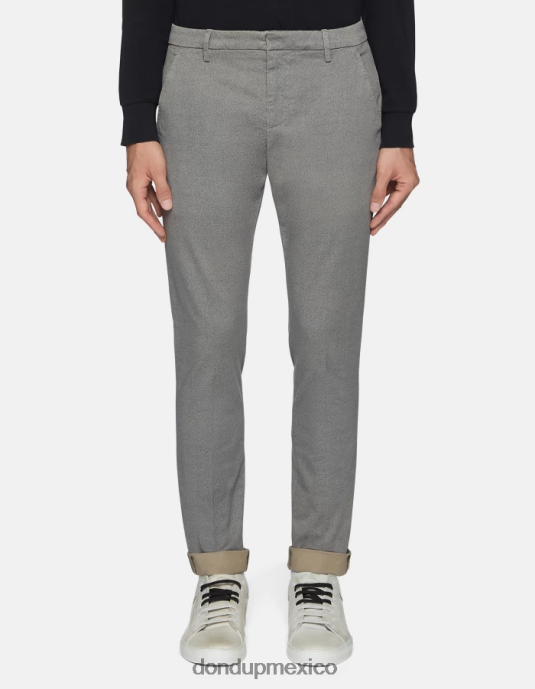 corteccia DONDUP hombres pantalones gaubert slim fit de algodón estampado vestir D0VXD782