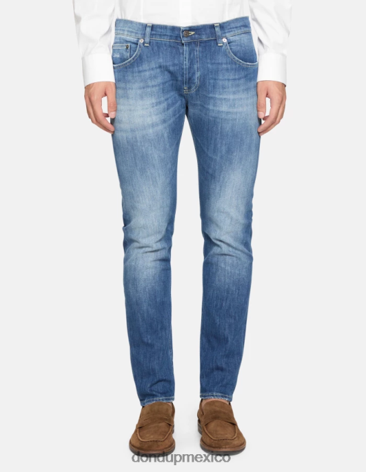 azul DONDUP hombres Vaqueros mius slim fit de 32 pulgadas en denim elástico vestir D0VXD593