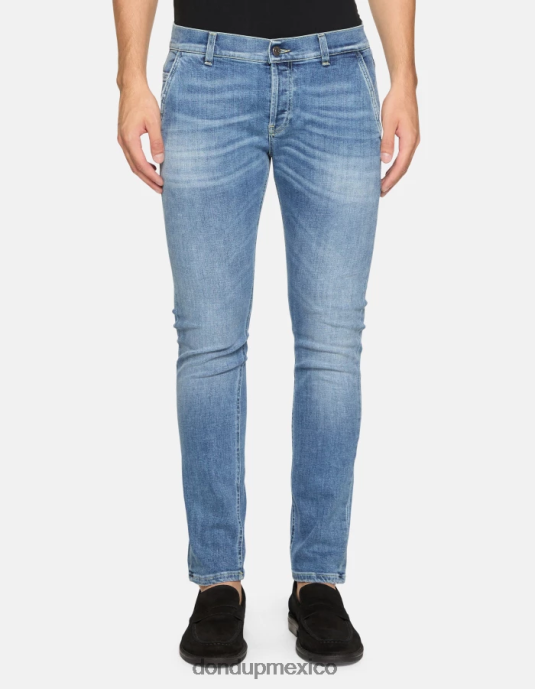 azul DONDUP hombres Vaqueros ajustados Konor en denim elástico vestir D0VXD675