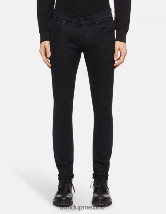 negro DONDUP hombres Vaqueros pitillo Ritchie en denim elástico vestir D0VXD674