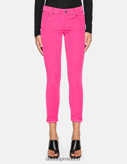 orquídea DONDUP mujer pantalones monroe ajustados de terciopelo vestir D0VXD12