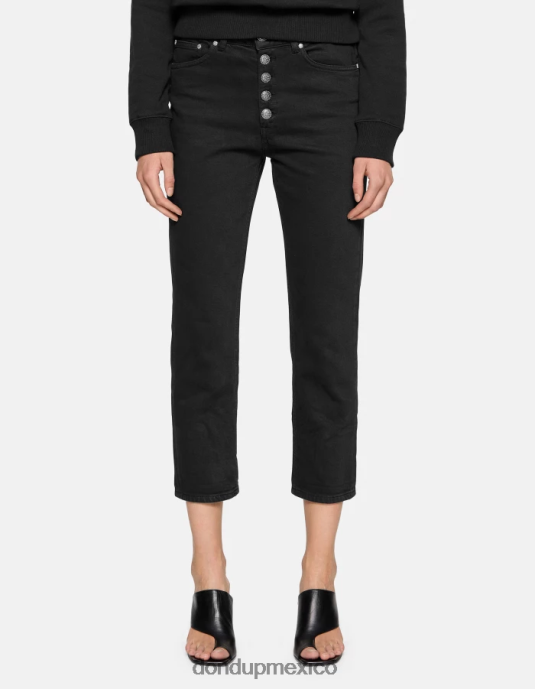 negro DONDUP mujer Vaqueros Koons de denim elástico con corte holgado vestir D0VXD36