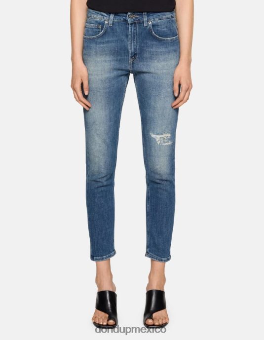 azul DONDUP mujer jeans mila carrot fit de denim elástico vestir D0VXD27
