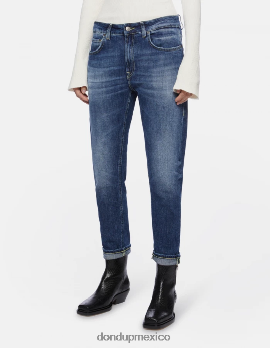 azul DONDUP mujer jeans mila carrot fit de denim elástico vestir D0VXD65