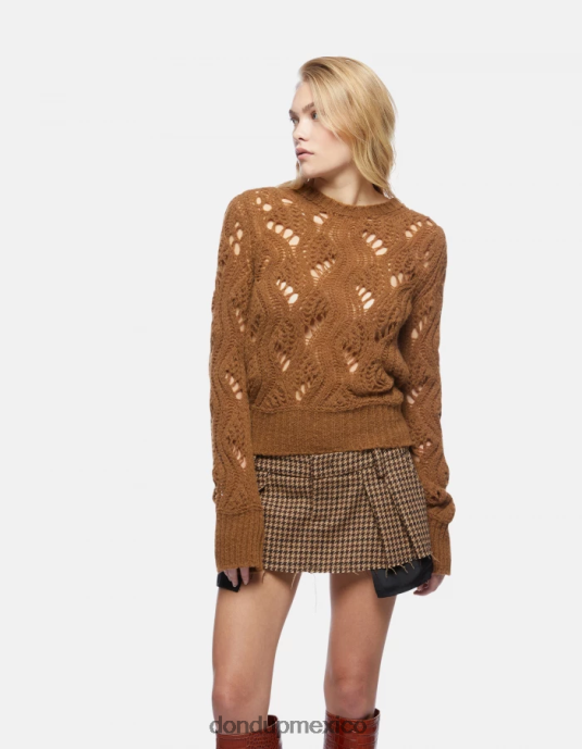 canela DONDUP mujer jersey de lana con cuello redondo vestir D0VXD320