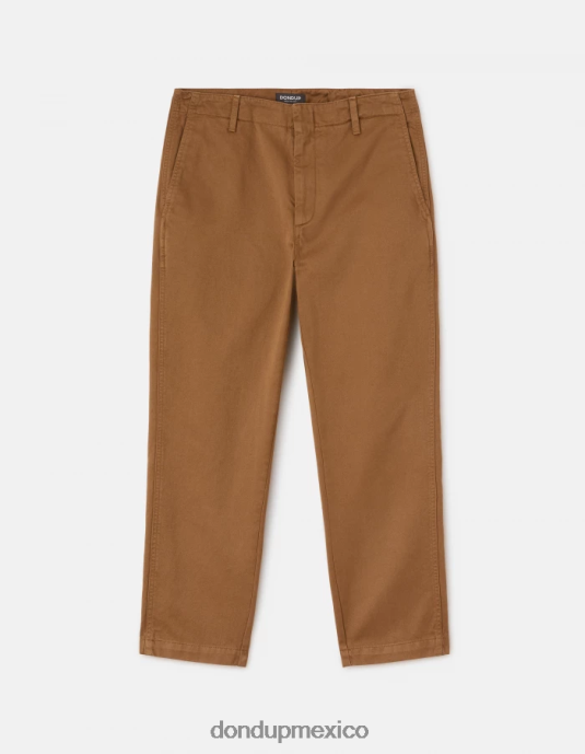 kaki DONDUP mujer pantalones janis carrot fit de algodón vestir D0VXD129
