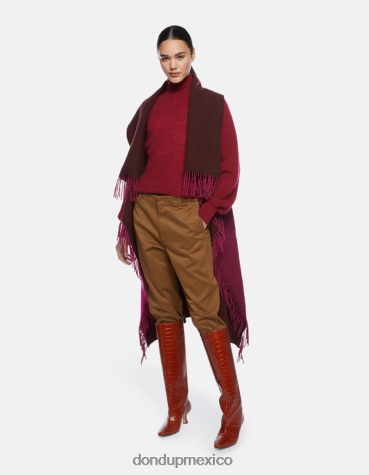 kaki DONDUP mujer pantalones janis carrot fit de algodón vestir D0VXD129