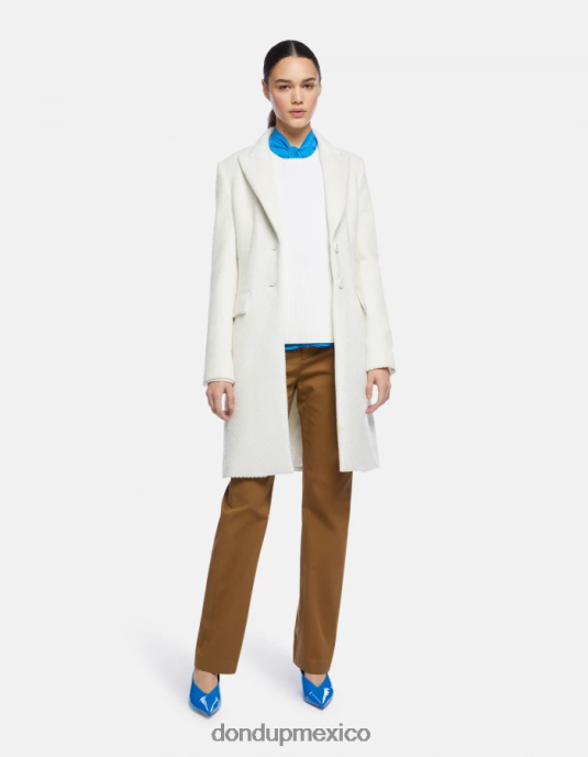 kaki DONDUP mujer pantalones patty regular fit de algodón vestir D0VXD149