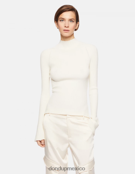 livito DONDUP mujer jersey de viscosa slim fit con cuello tipo polo vestir D0VXD306