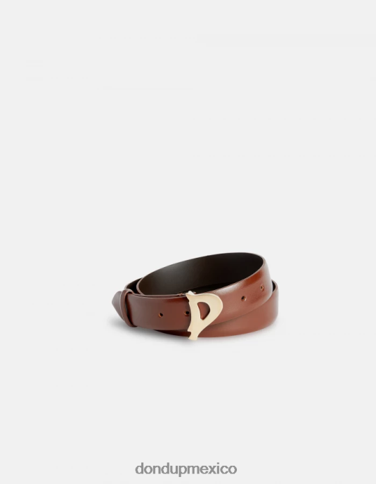 marrón DONDUP mujer cinturón de piel de becerro accesorios D0VXD479