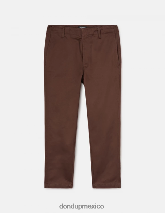 marrón DONDUP mujer pantalones janis carrot fit de algodón vestir D0VXD159