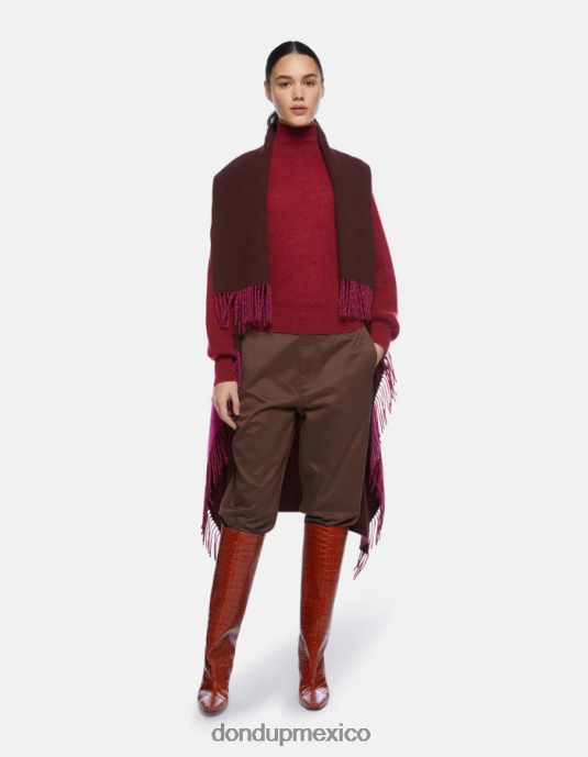 marrón DONDUP mujer pantalones janis carrot fit de algodón vestir D0VXD159