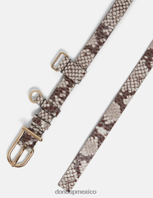 natural DONDUP mujer cinturón de piel con efecto de pitón accesorios D0VXD474