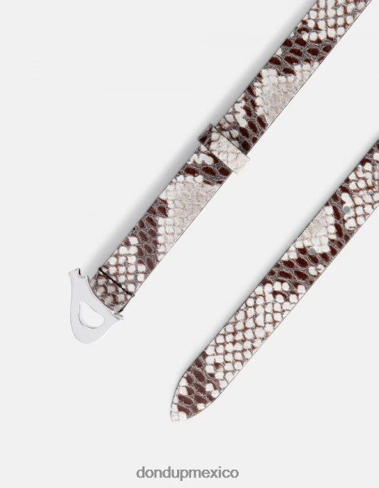 natural DONDUP mujer cinturón de piel con efecto de pitón accesorios D0VXD482