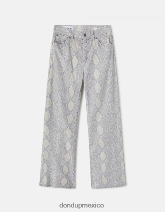 natural DONDUP mujer pantalones anchos ámbar de algodón estampado vestir D0VXD105