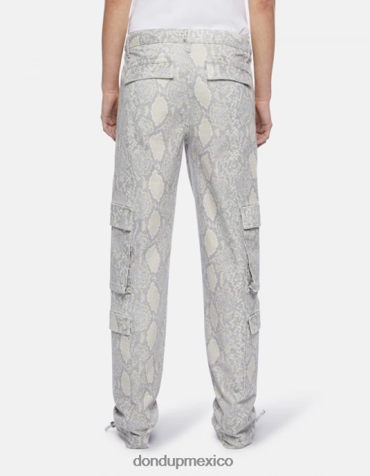 natural DONDUP mujer pantalones tori holgados de algodón estampados vestir D0VXD119