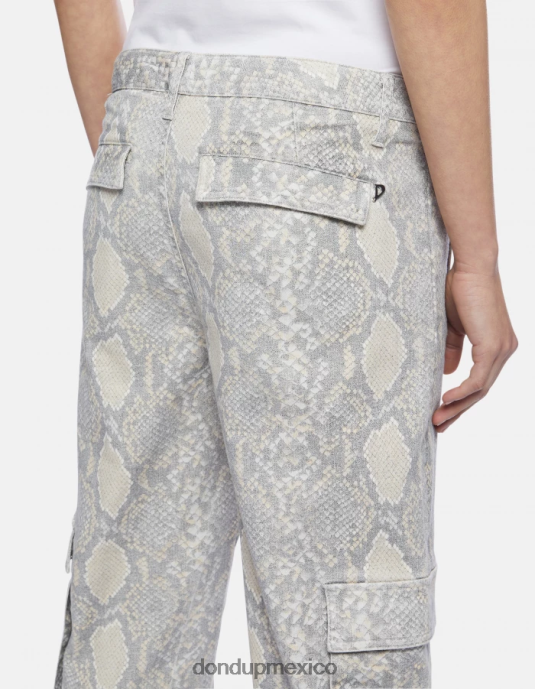 natural DONDUP mujer pantalones tori holgados de algodón estampados vestir D0VXD119