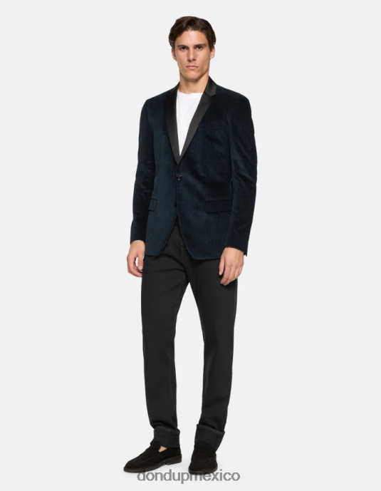 negro DONDUP hombres Vaqueros Ervin holgados de 34 pulgadas en denim elástico Bull vestir D0VXD584