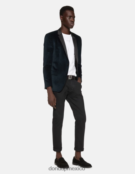 negro DONDUP hombres Vaqueros Icon regular fit en denim bull elástico vestir D0VXD581