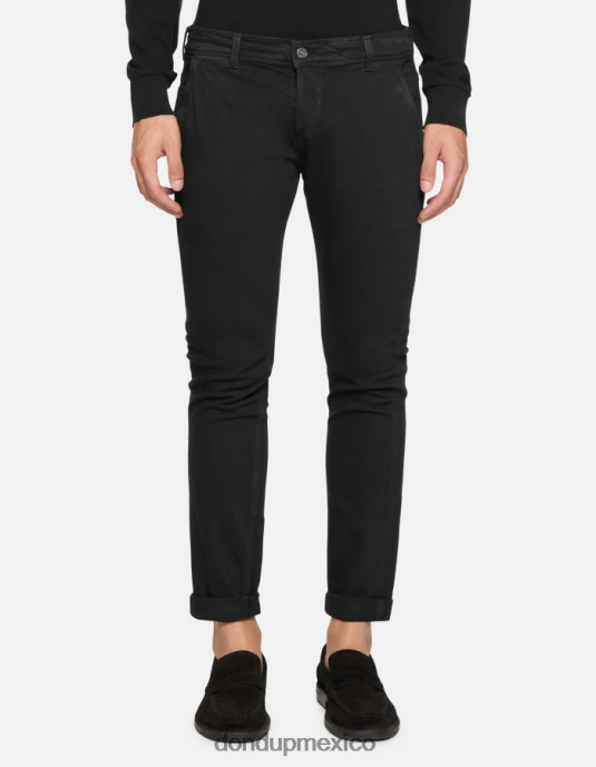 negro DONDUP hombres Vaqueros ajustados Konor en denim elástico Bull vestir D0VXD665