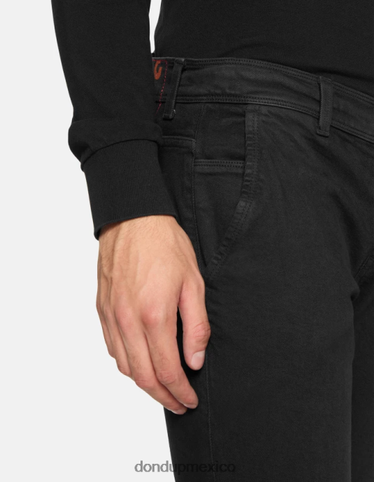 negro DONDUP hombres Vaqueros ajustados Konor en denim elástico Bull vestir D0VXD665
