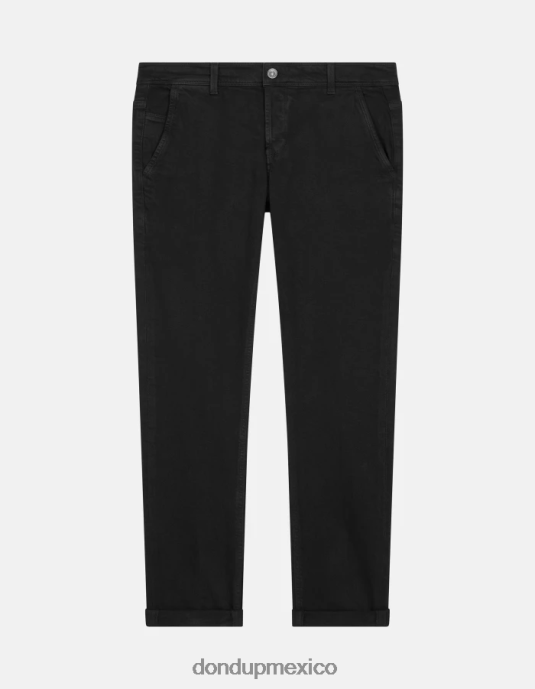 negro DONDUP hombres Vaqueros ajustados Konor en denim elástico Bull vestir D0VXD665