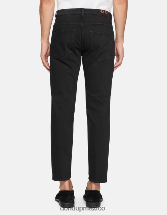 negro DONDUP hombres Vaqueros carrot fit Brighton en denim elástico Bull vestir D0VXD588
