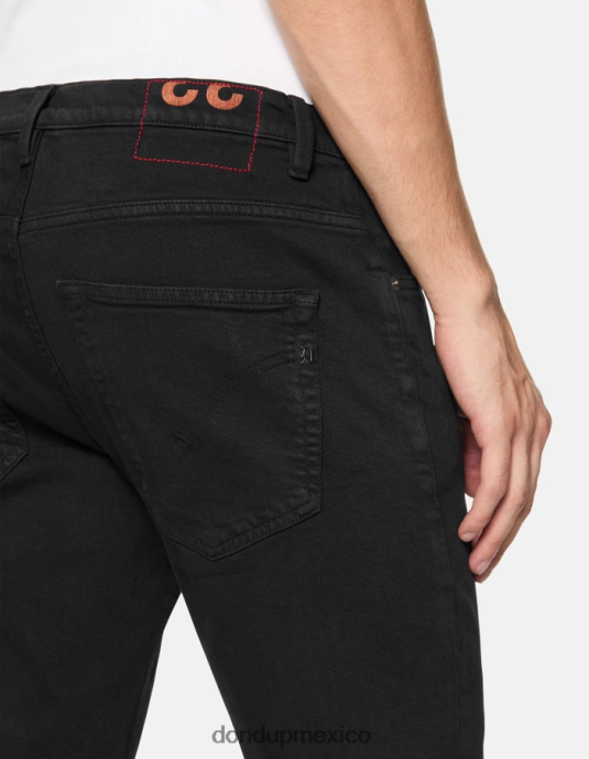 negro DONDUP hombres Vaqueros carrot fit Brighton en denim elástico Bull vestir D0VXD588
