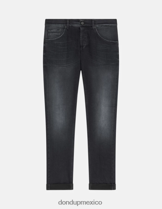 negro DONDUP hombres Vaqueros pitillo Ritchie en denim elástico vestir D0VXD630