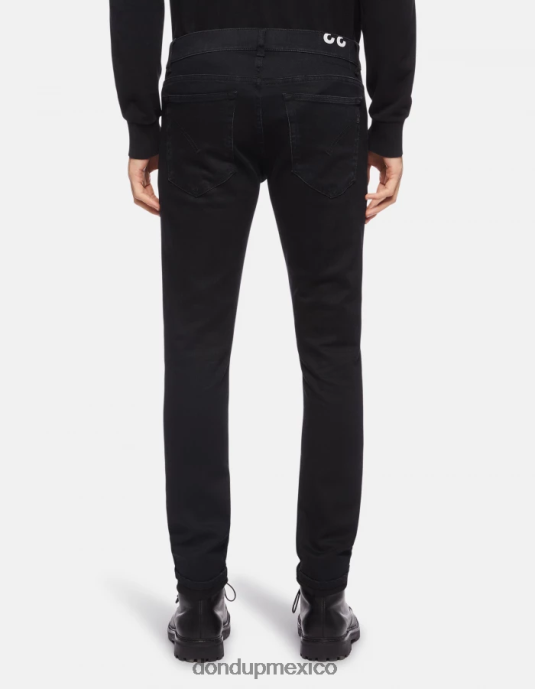 negro DONDUP hombres Vaqueros pitillo Ritchie en denim elástico vestir D0VXD674