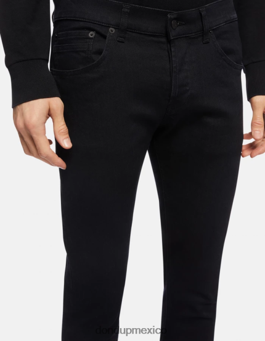 negro DONDUP hombres Vaqueros pitillo Ritchie en denim elástico vestir D0VXD674