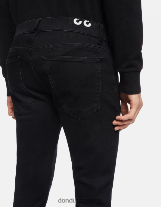 negro DONDUP hombres Vaqueros pitillo Ritchie en denim elástico vestir D0VXD674