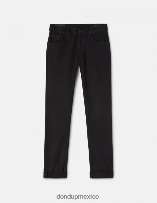 negro DONDUP hombres Vaqueros pitillo Ritchie en denim elástico vestir D0VXD674