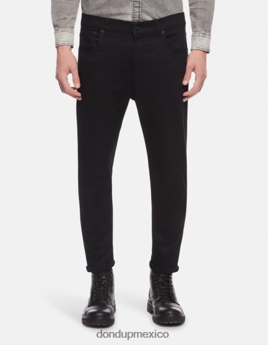 negro DONDUP hombres Vaqueros súper ajustados Alex en denim elástico vestir D0VXD587