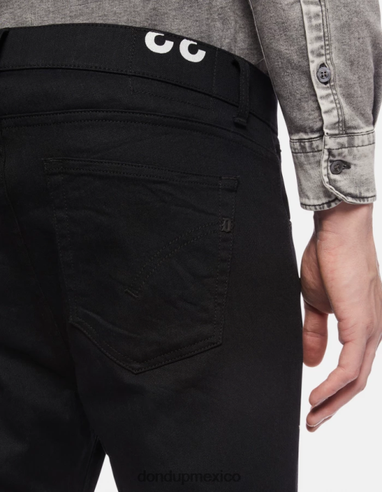 negro DONDUP hombres Vaqueros súper ajustados Alex en denim elástico vestir D0VXD587