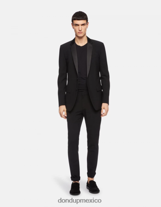 negro DONDUP hombres blazer de lana con botonadura sencilla vestir D0VXD921