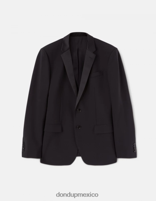 negro DONDUP hombres blazer de lana con botonadura sencilla vestir D0VXD921