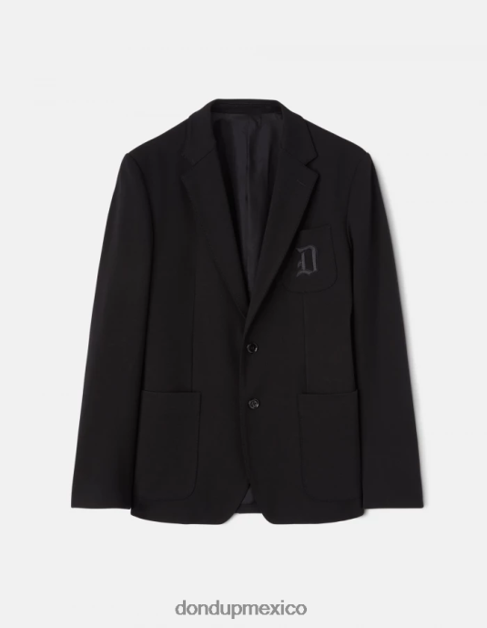 negro DONDUP hombres blazer de punto con botonadura simple vestir D0VXD926