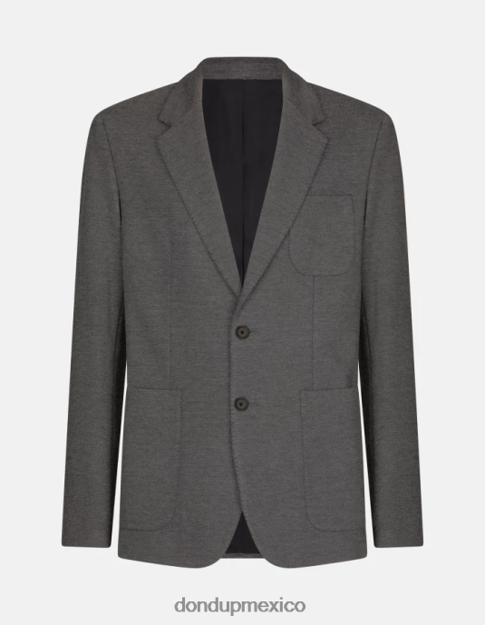 negro DONDUP hombres blazer de punto con botonadura simple vestir D0VXD929