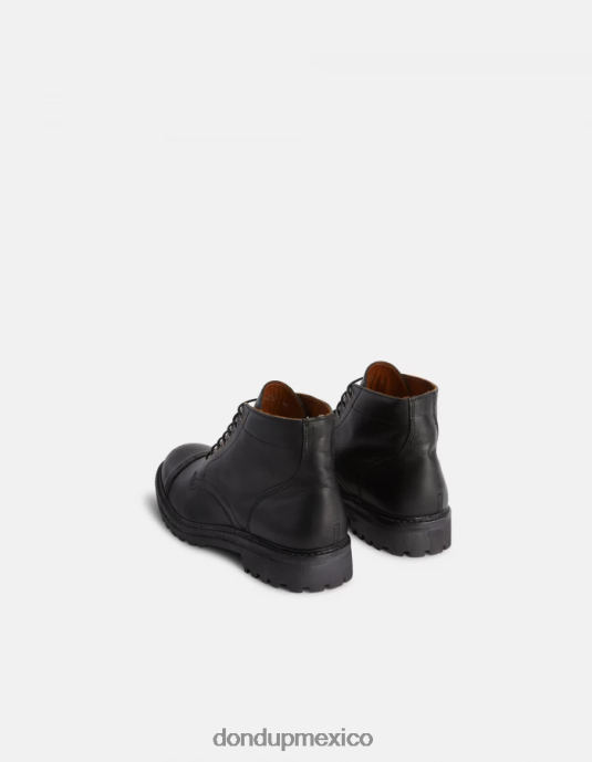 negro DONDUP hombres botas militares de piel de becerro calzado D0VXD975