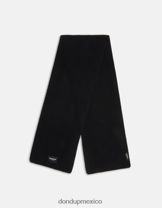 negro DONDUP hombres bufanda de lana accesorios D0VXD946