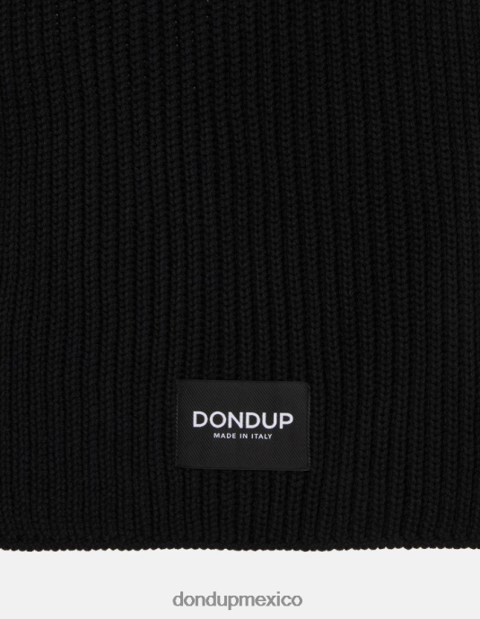 negro DONDUP hombres bufanda de lana accesorios D0VXD946