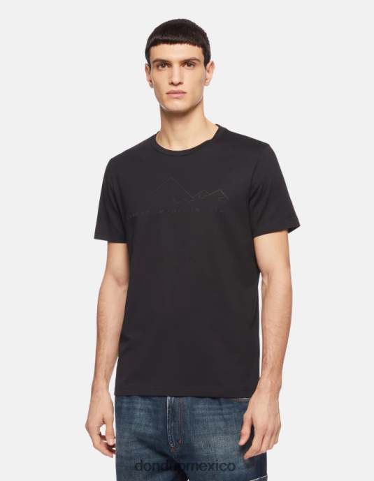 negro DONDUP hombres camiseta de punto regular fit vestir D0VXD810